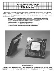 ACT5260PC-P10-POD datasheet pdf Aeroflex Circuit Technology