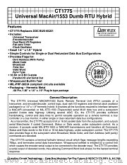CT1775 datasheet pdf Aeroflex Circuit Technology
