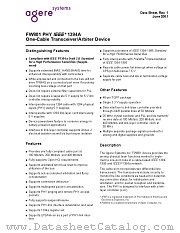 FW801 datasheet pdf Agere Systems