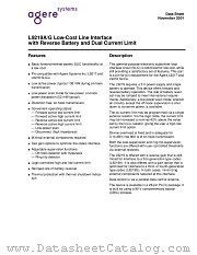 LUCL9219AAR-D datasheet pdf Agere Systems