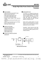 AIC1521-0CW datasheet pdf Analog Integrations Corporation