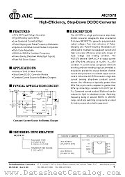 AIC1578CS datasheet pdf Analog Integrations Corporation