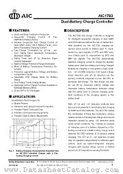 AIC1782CS datasheet pdf Analog Integrations Corporation