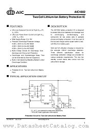 AIC1802ACS datasheet pdf Analog Integrations Corporation