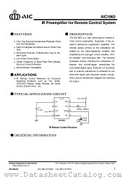 AIC1863 datasheet pdf Analog Integrations Corporation