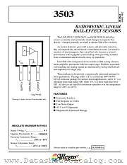 UGN3503LT datasheet pdf Allegro MicroSystems