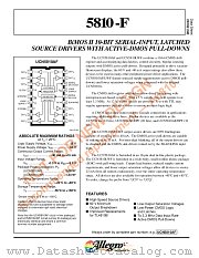 UCQ5810AF datasheet pdf Allegro MicroSystems