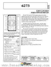 A6273KA datasheet pdf Allegro MicroSystems