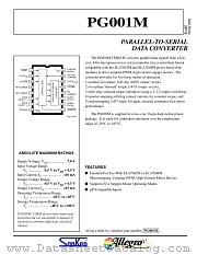 PG001 datasheet pdf Allegro MicroSystems