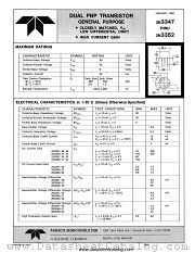 2N3352 datasheet pdf Amelco Semiconductor