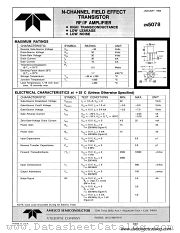 2N5078 datasheet pdf Amelco Semiconductor
