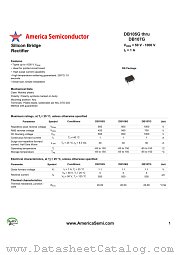 DB105G datasheet pdf America Semiconductor
