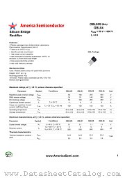 GBL01 datasheet pdf America Semiconductor
