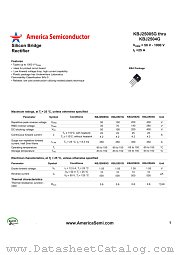 KBJ2501G datasheet pdf America Semiconductor