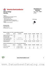 KBJ401G datasheet pdf America Semiconductor