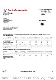 KBPC5002T/W datasheet pdf America Semiconductor