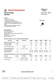 KBU8A datasheet pdf America Semiconductor
