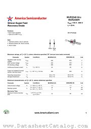 MUR2560 datasheet pdf America Semiconductor