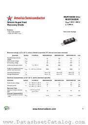 MURT20005 datasheet pdf America Semiconductor