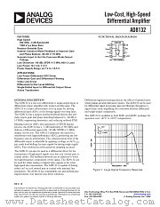 AD8132 datasheet pdf Analog Devices