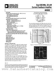 AD8002 datasheet pdf Analog Devices
