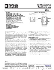 AD844 datasheet pdf Analog Devices