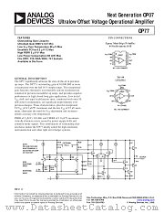 OP77 datasheet pdf Analog Devices