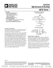 AD741 datasheet pdf Analog Devices