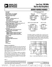 AD8063 datasheet pdf Analog Devices