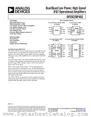 OP282 datasheet pdf Analog Devices