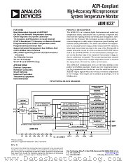 ADM1023 datasheet pdf Analog Devices