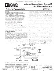ADE7753 datasheet pdf Analog Devices