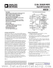 AD9238 datasheet pdf Analog Devices
