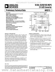 AD9215 datasheet pdf Analog Devices