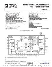 ADV7185 datasheet pdf Analog Devices