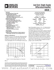 AD626 datasheet pdf Analog Devices
