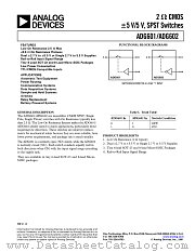 ADG601 datasheet pdf Analog Devices