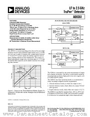AD8361 datasheet pdf Analog Devices