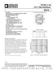 AD8184 datasheet pdf Analog Devices