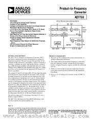 AD7750 datasheet pdf Analog Devices