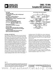AD9850 datasheet pdf Analog Devices