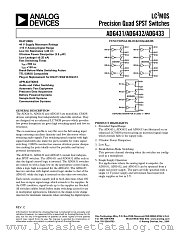 ADG431 datasheet pdf Analog Devices