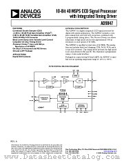 AD9847 datasheet pdf Analog Devices