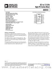 AD8343 datasheet pdf Analog Devices