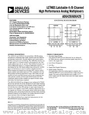 ADG428 datasheet pdf Analog Devices