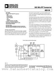 AD6190 datasheet pdf Analog Devices