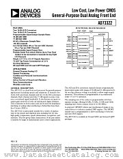 EVAL-AD73322EZ datasheet pdf Analog Devices