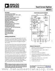 AD7873BRQ datasheet pdf Analog Devices