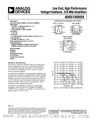 AD8058ARM datasheet pdf Analog Devices