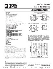 AD8063AR datasheet pdf Analog Devices